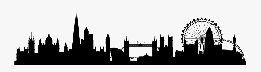 Transparent London Skyline Silhouette Png - London Skyline Silhouette Vector, Transparent Clipart