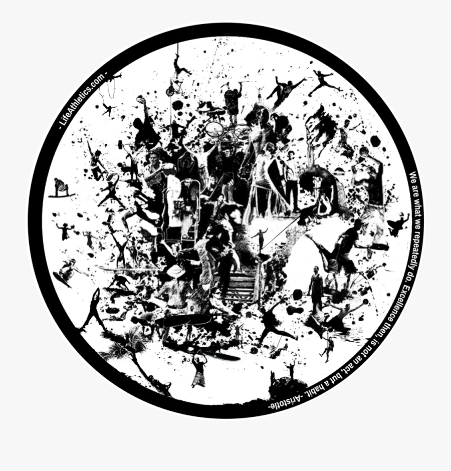 Life Athletics Inkblot Circle Print Version - Circle, Transparent Clipart