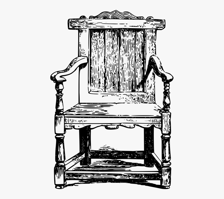 Transparent Wood Furniture Clipart - Wooden Chair Png Draw, Transparent Clipart