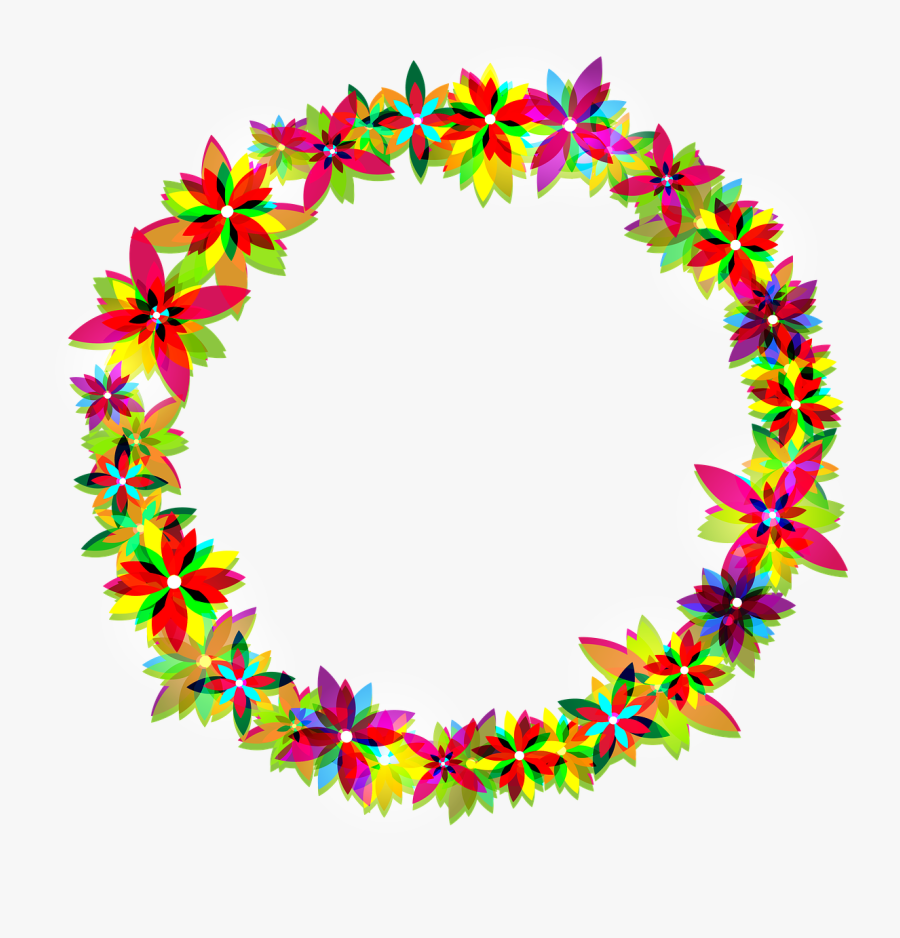 Floral Wreath Background - Bingkai Foto Lingkaran Png, Transparent Clipart