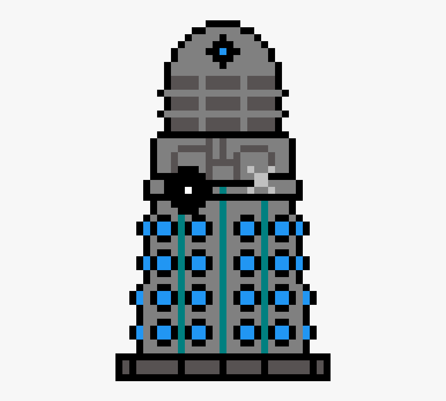 Dalek Pixel Art Clipart , Png Download - Doctor Who Tardis Pixel Art, Transparent Clipart