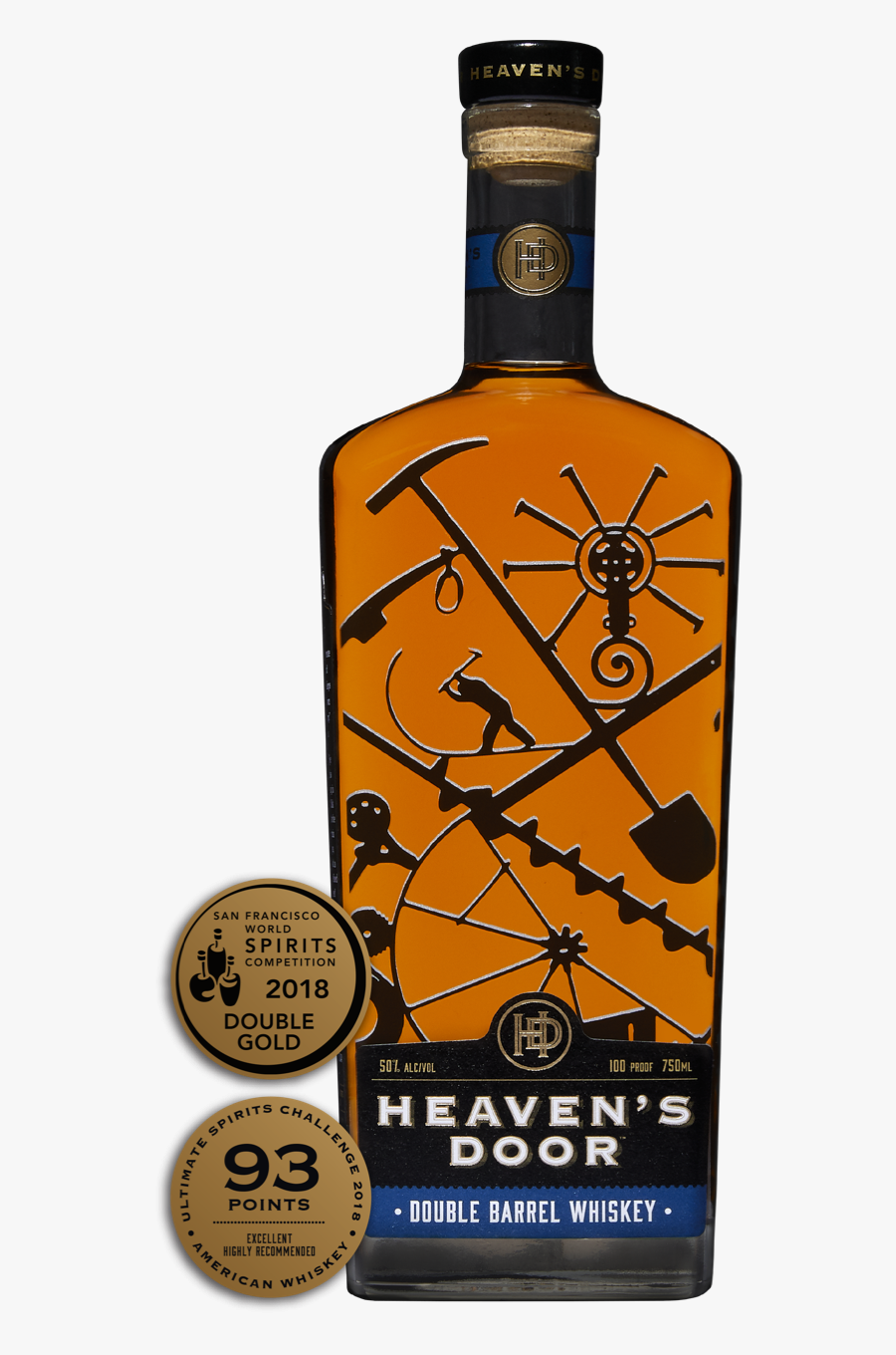 Transparent Heaven Gates Png - Heaven's Door Double Barrel Whiskey, Transparent Clipart