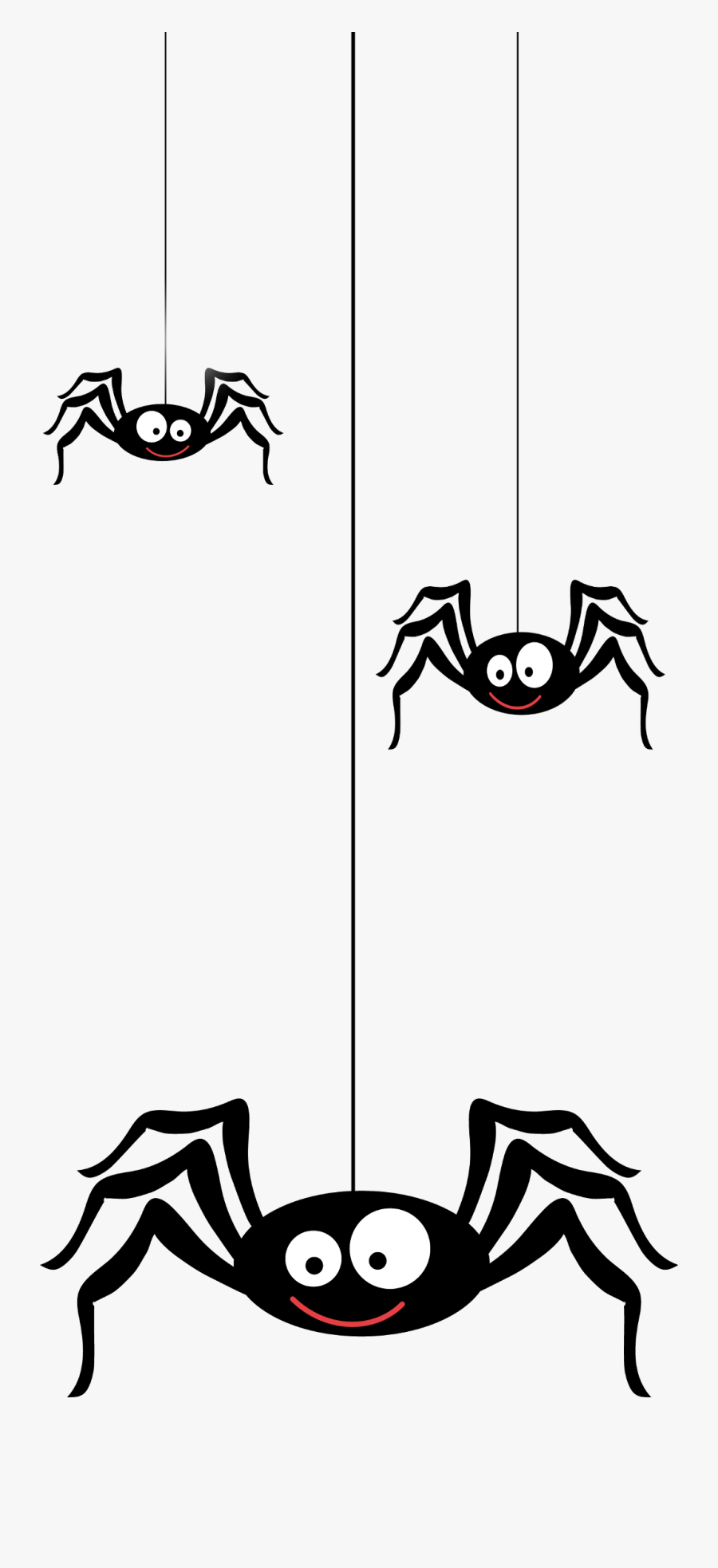 #ftestickers #spider #spiders #doodle #hanging #halloween - Halloween Hanging Spider Clipart, Transparent Clipart