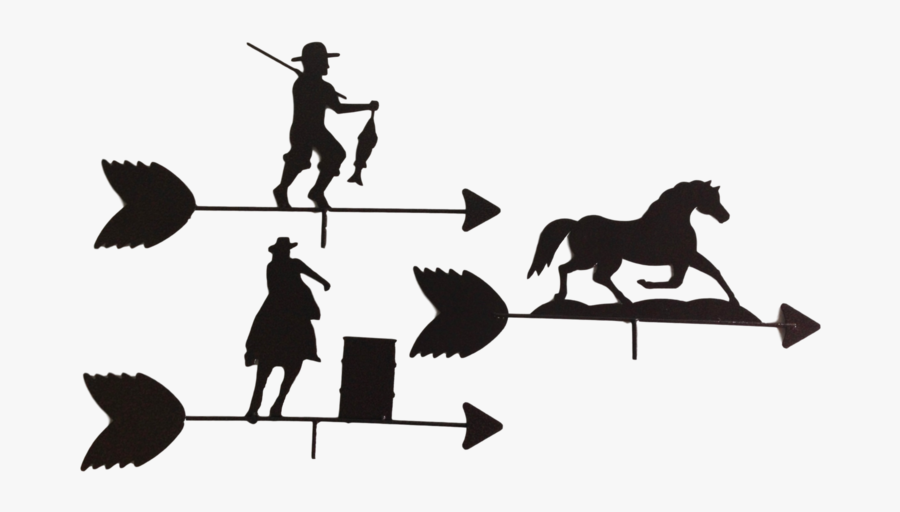 Garden Style Weather Vanes Come Complete With Pole - Silhouette, Transparent Clipart
