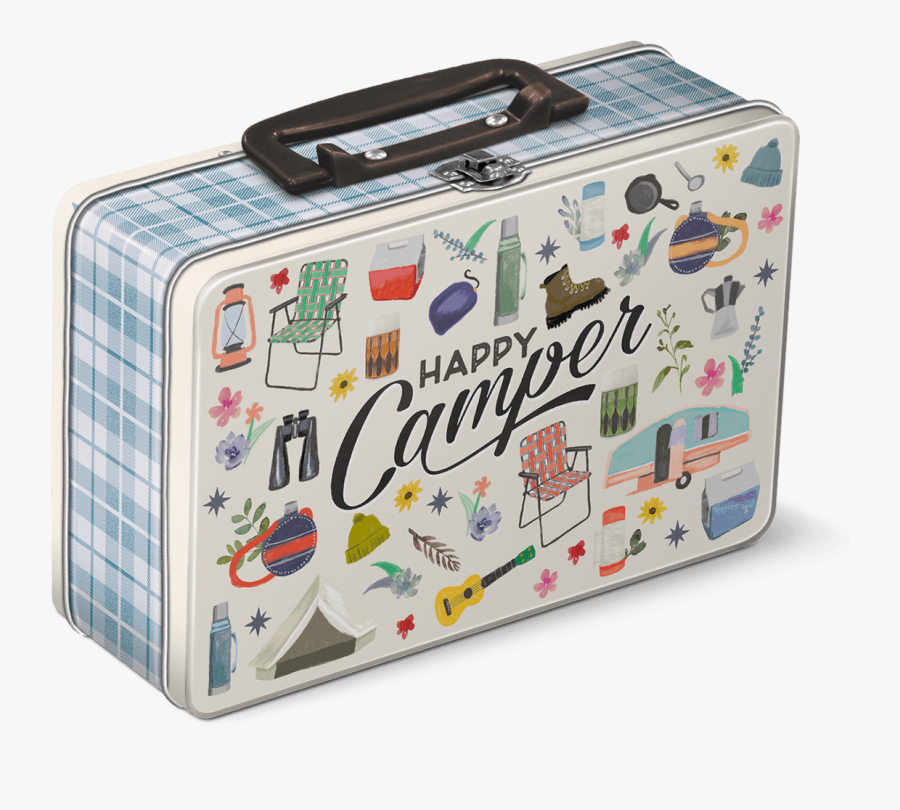 Clip Art Happy Camper Tins Molly - Lunchbox Metal, Transparent Clipart