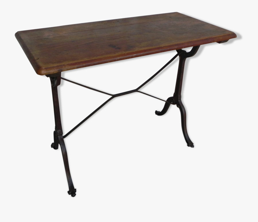Bistro Table With Oak Top And Cast Iron Base Clipart - End Table, Transparent Clipart
