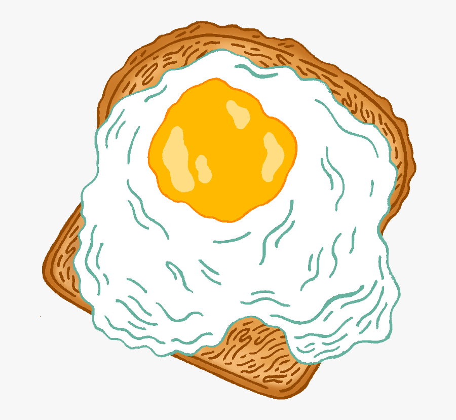 Eggs On Toast, Transparent Clipart
