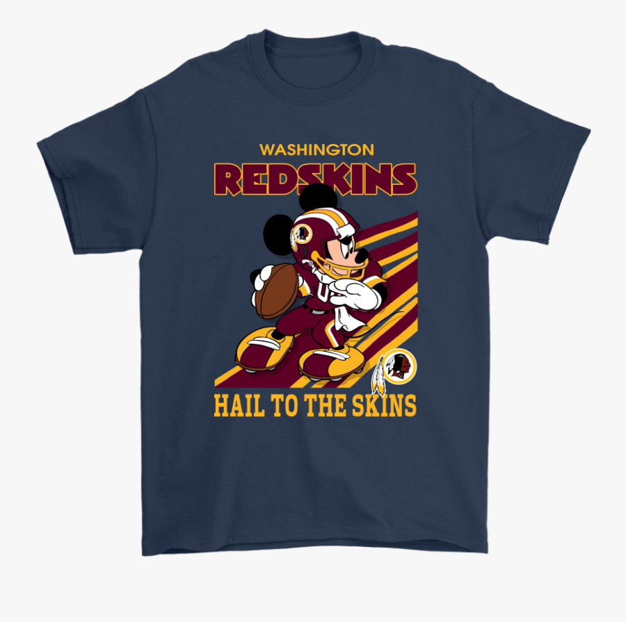 Washington Redskins Slogan Hail To The Skins Mickey - Shirt, Transparent Clipart