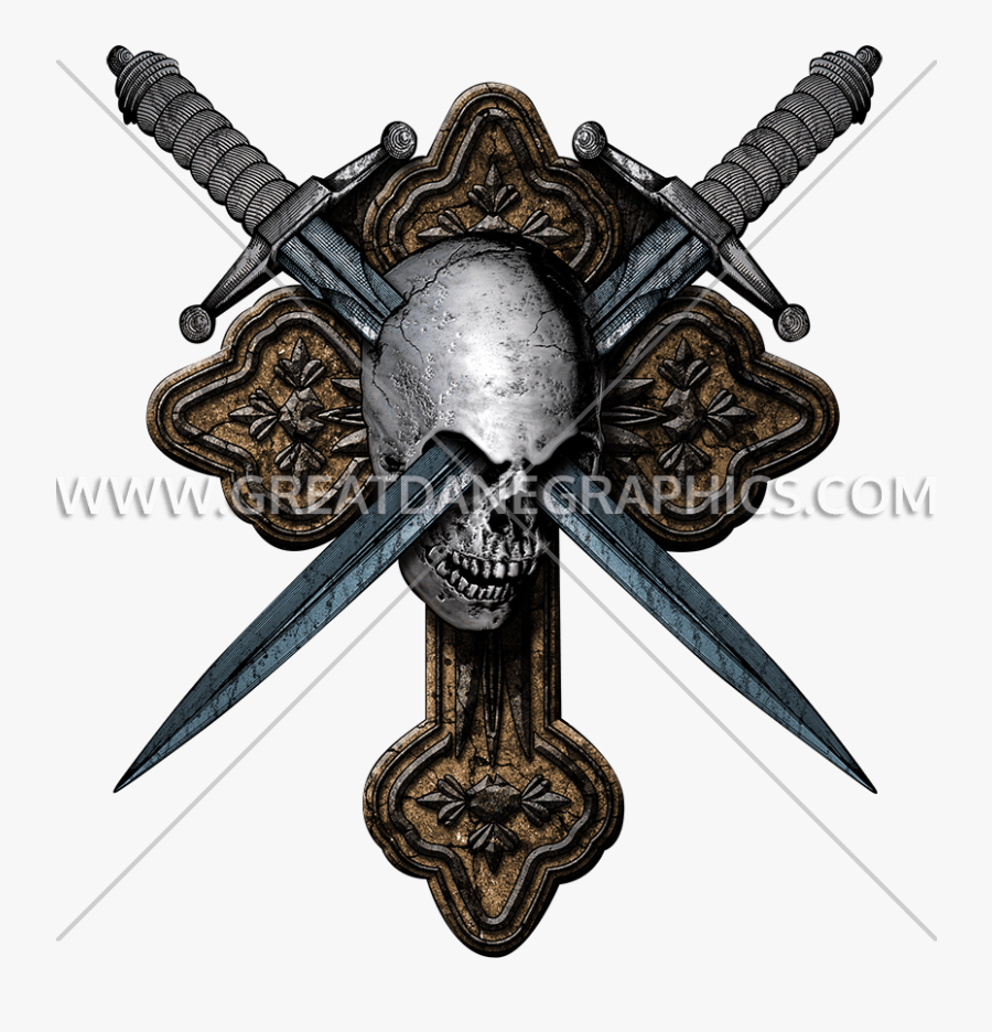 Crossed Swords And Shield Png - Sabre, Transparent Clipart