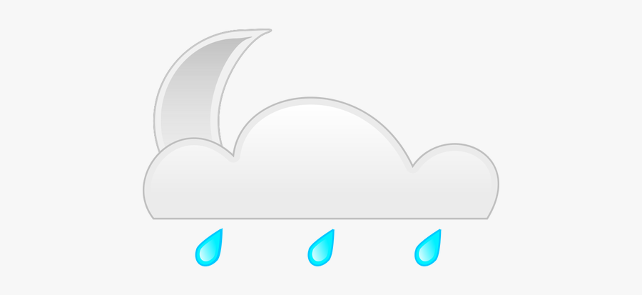 Vector Graphics Of Pastel Colored Rainy Cloud Sign - Cloud Clip Art, Transparent Clipart