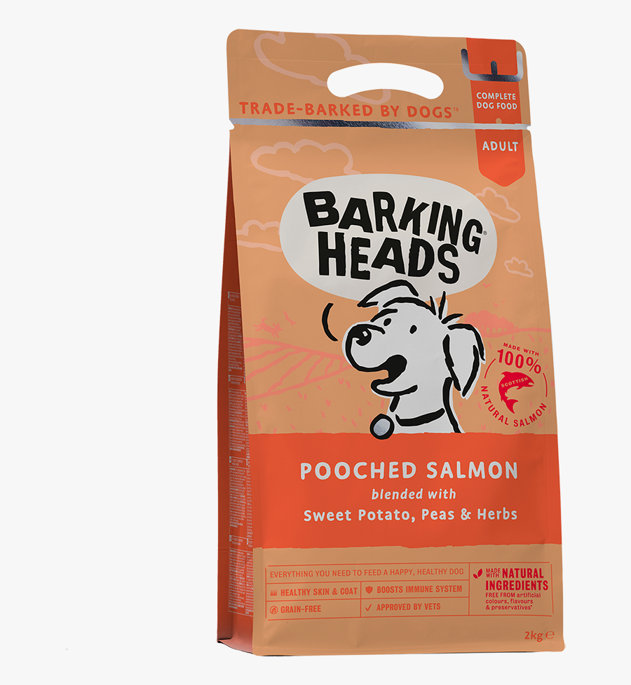 Barking Heads Pooched Salmon Dry Dog Food Front Of - Barking Heads Bowl Lickin Chicken, Transparent Clipart