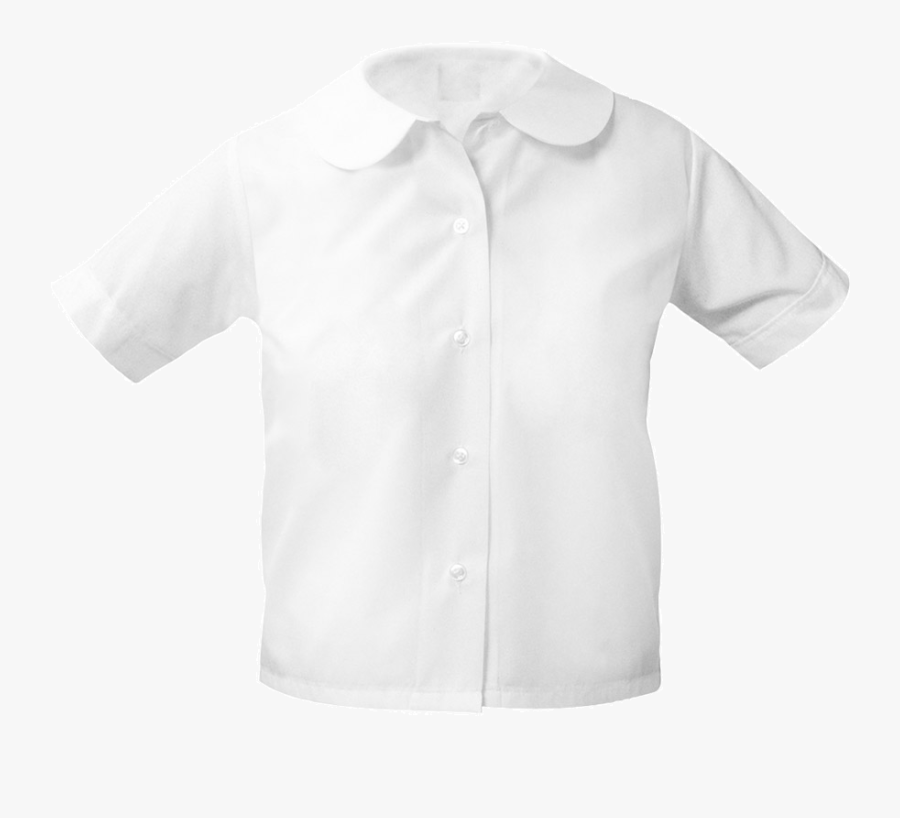 White Peter Pan Blouse - White T Shirt Png Front, Transparent Clipart