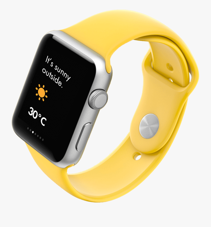 Watch Kakeai - Apple Watch Yellow Transparent Background, Transparent Clipart