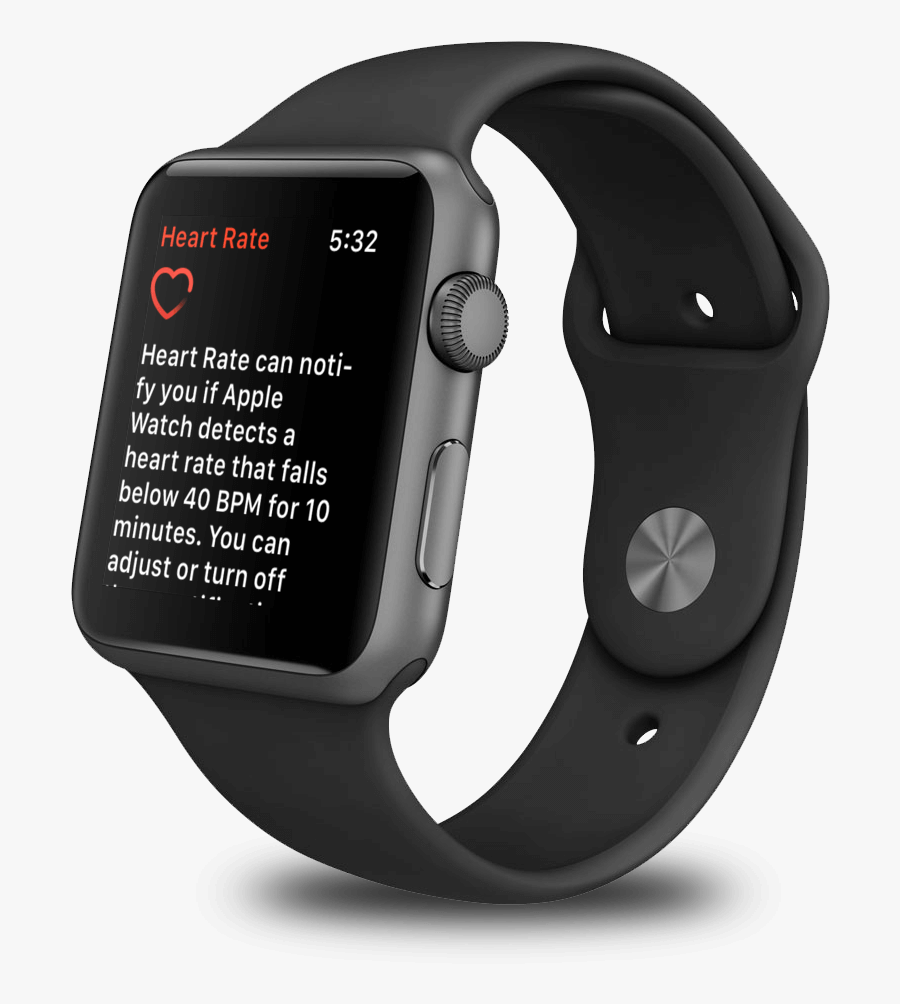Apple Watch Sport Black, Transparent Clipart