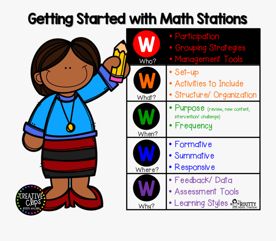 Math Stations Clip Art, Transparent Clipart