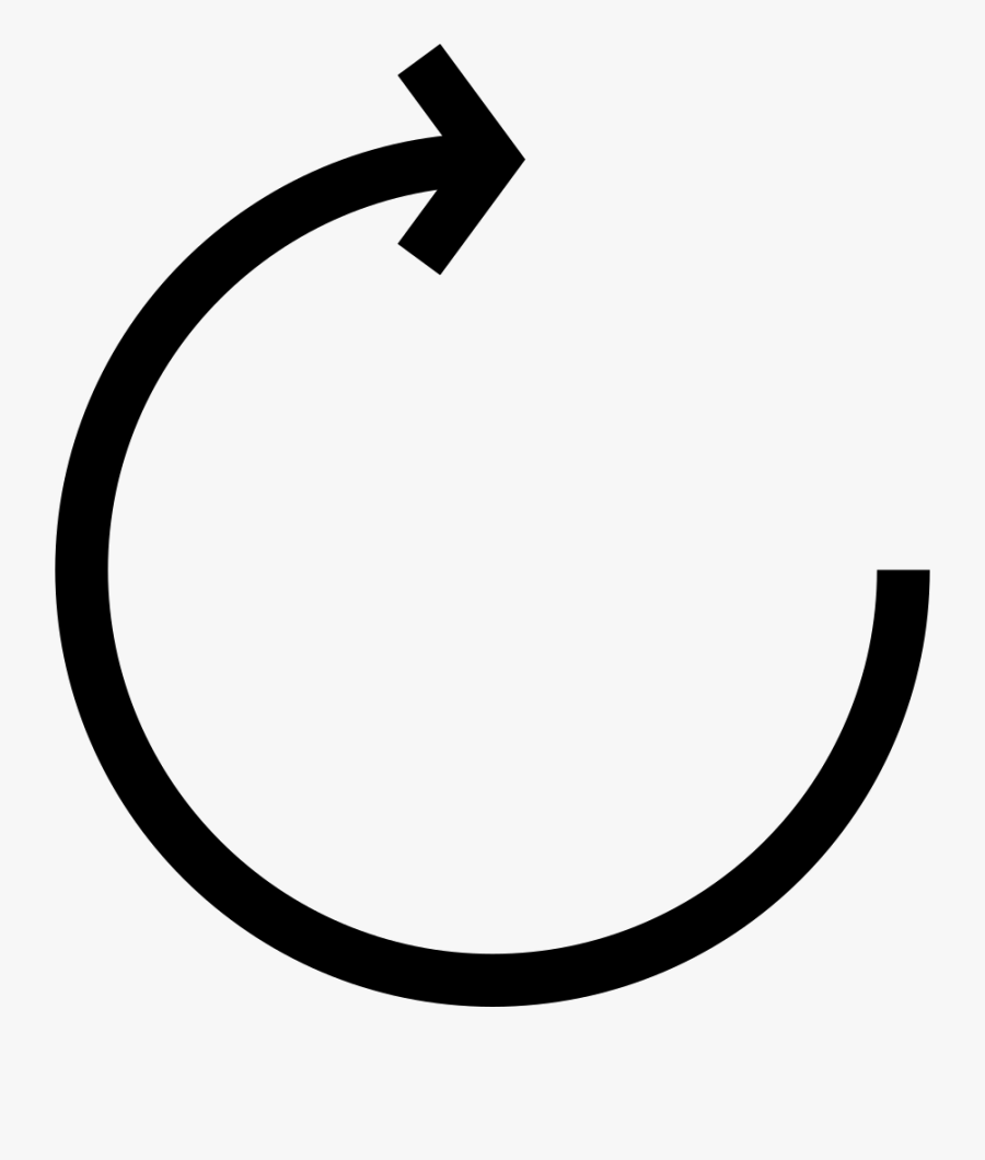 Circular Arrow With Clockwise Rotation Comments - Arrow Rotation Png, Transparent Clipart