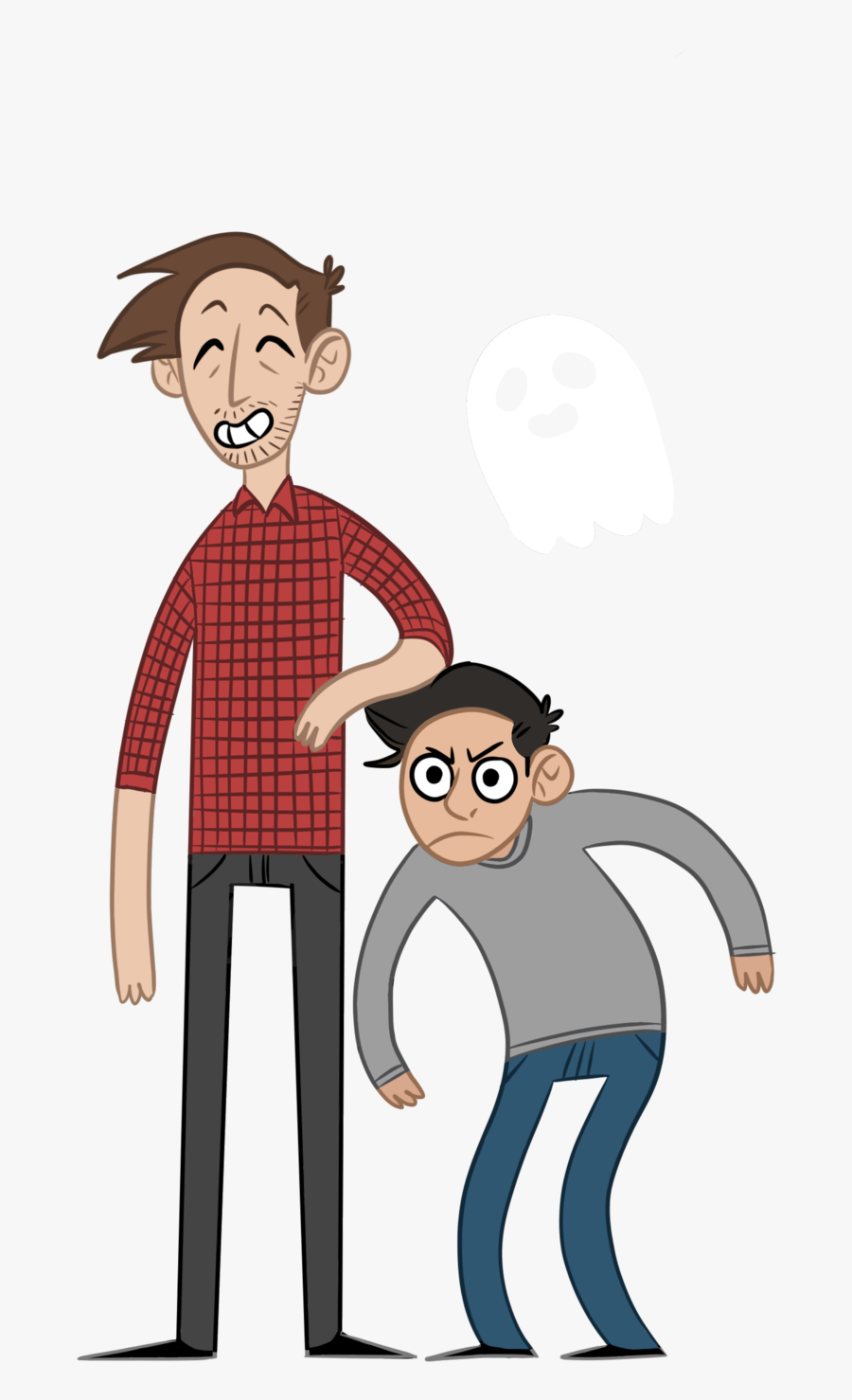 I Had A Rough Day So I Drew The Boys With A Lil’ Ghost - Cartoon, Transparent Clipart