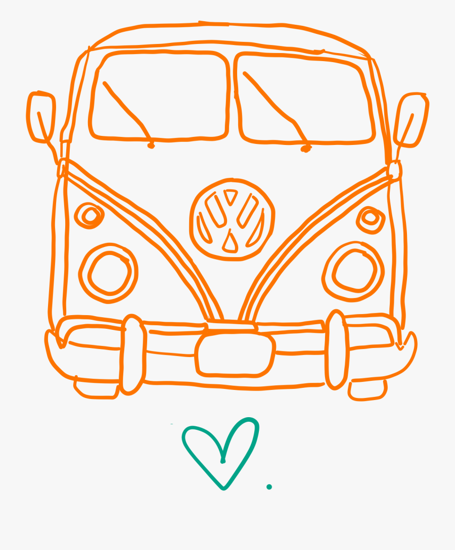Vw Van Drawing, Transparent Clipart