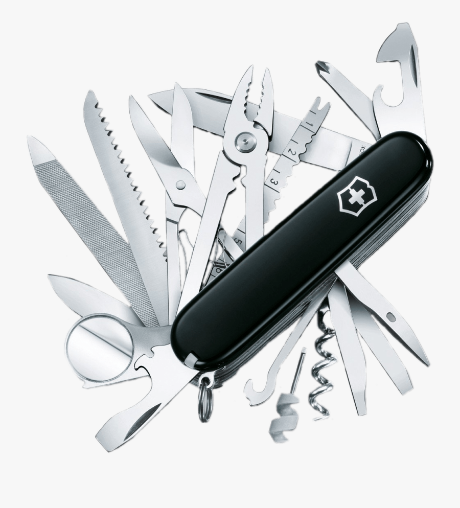 Victorinox Black Swiss Army Knife All Tools - Swiss Army Knife Transparent, Transparent Clipart