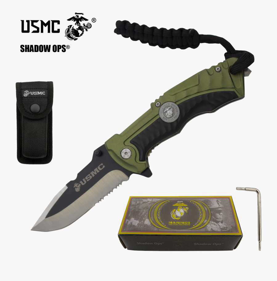 Clip Case Pocket Knife - Usmc Folding Knife, Transparent Clipart