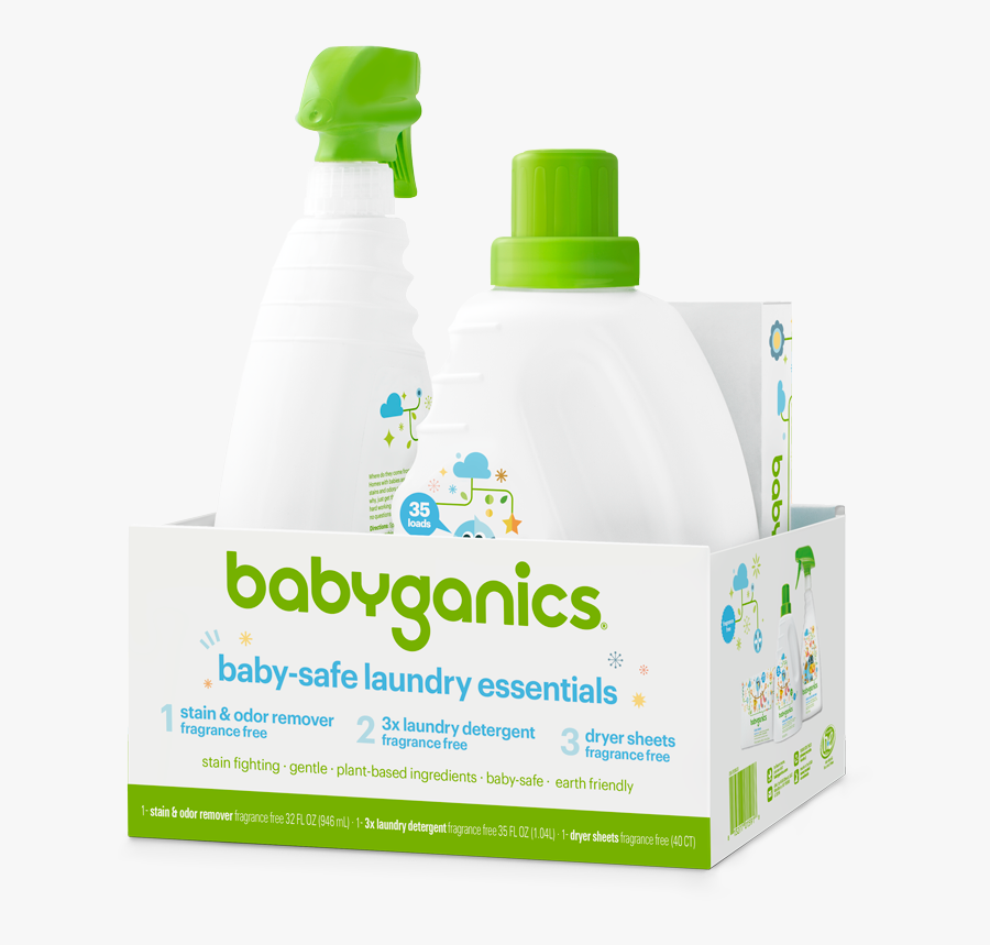Bg Laundry Essentials Angle1 - Babyganics, Transparent Clipart
