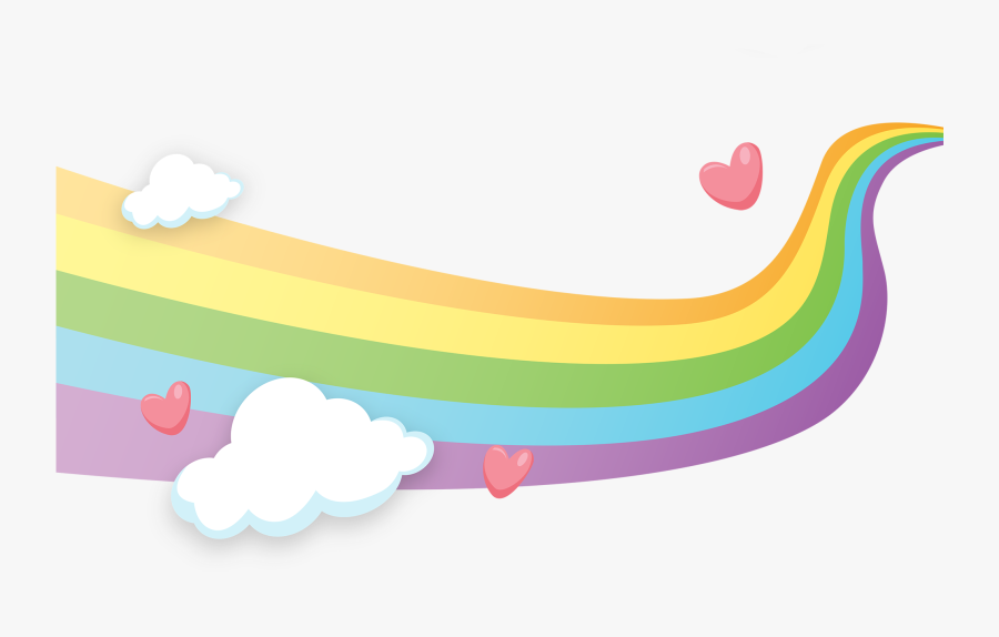Rainbow Love Raster Computing Graphics Cloud Clipart - Nubes Animadas Png, Transparent Clipart