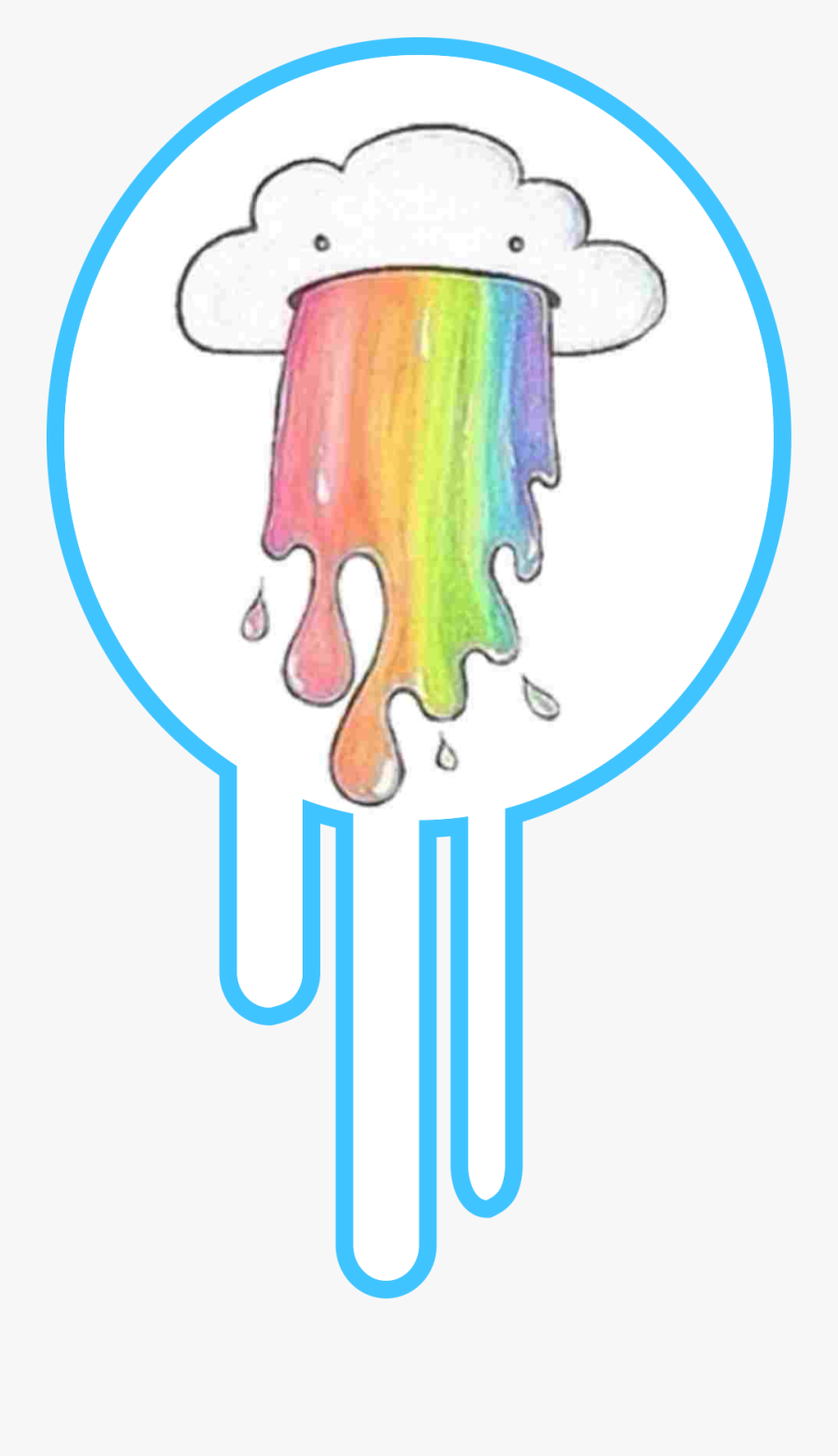 #sticker #rainbow #cloud #cute #doodles #shapecrop - Easy Cute Cat Drawing, Transparent Clipart