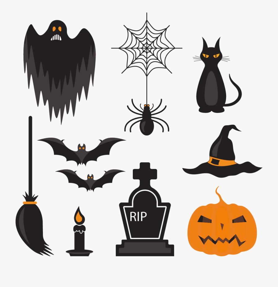 Halloween Clip Art - Halloween Photo Props Vector, Transparent Clipart