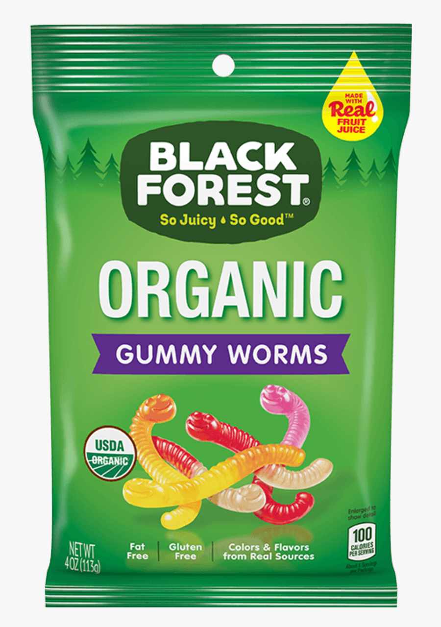 Black Forest Gummy Worms - Organic Black Forest Gummy Worms, Transparent Clipart