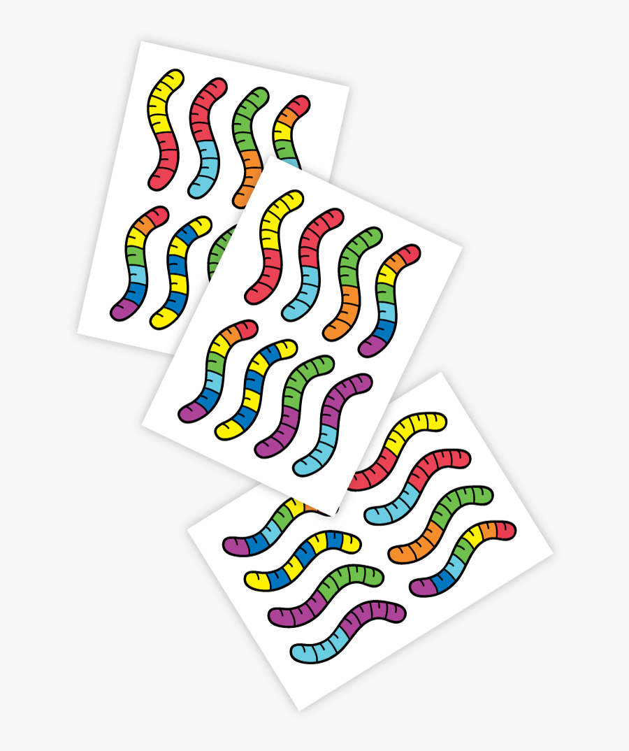 Temporary Tattoos Gummy Worms Clipart , Png Download, Transparent Clipart