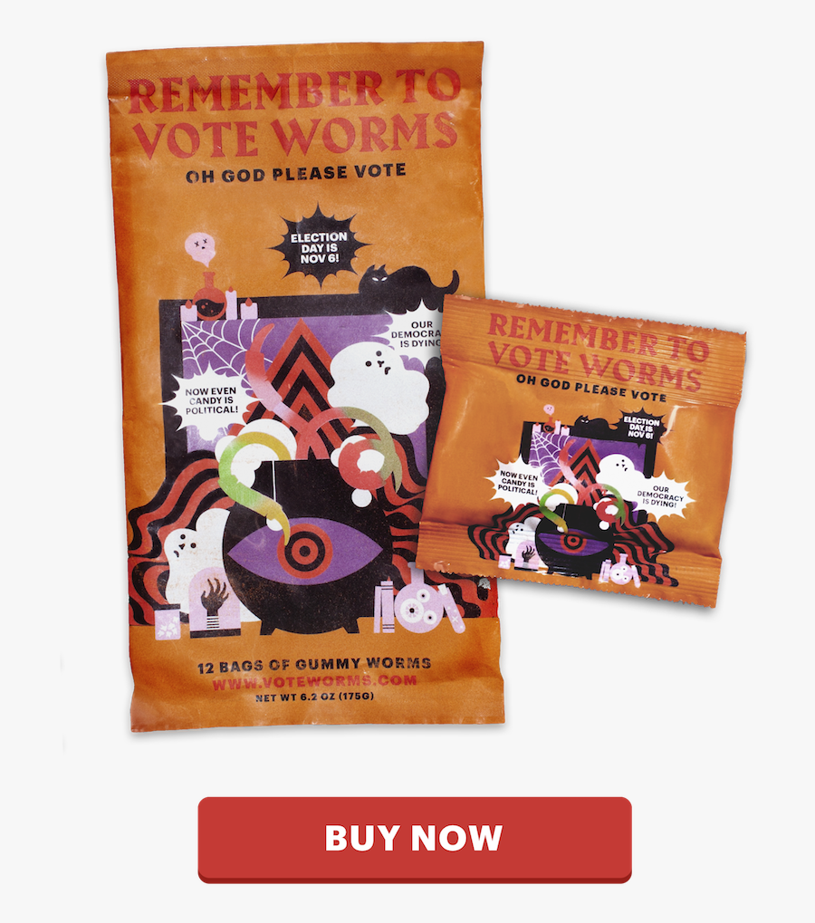 Transparent Gummy Worm Png - Remember To Vote Worms, Transparent Clipart