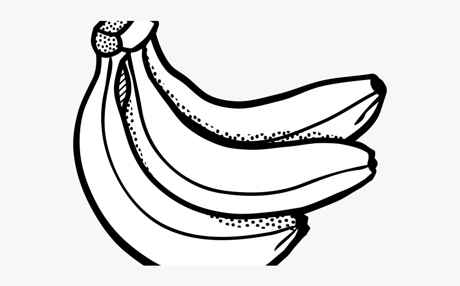 Free Download Clip Art - Banana Clip Art Black And White, Transparent Clipart