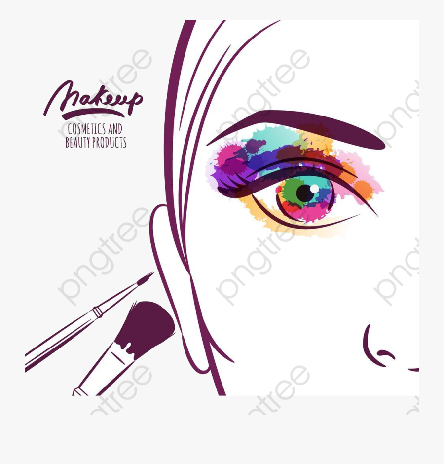 Make Up Tools Hd - Make Up Vector Watercolor, Transparent Clipart