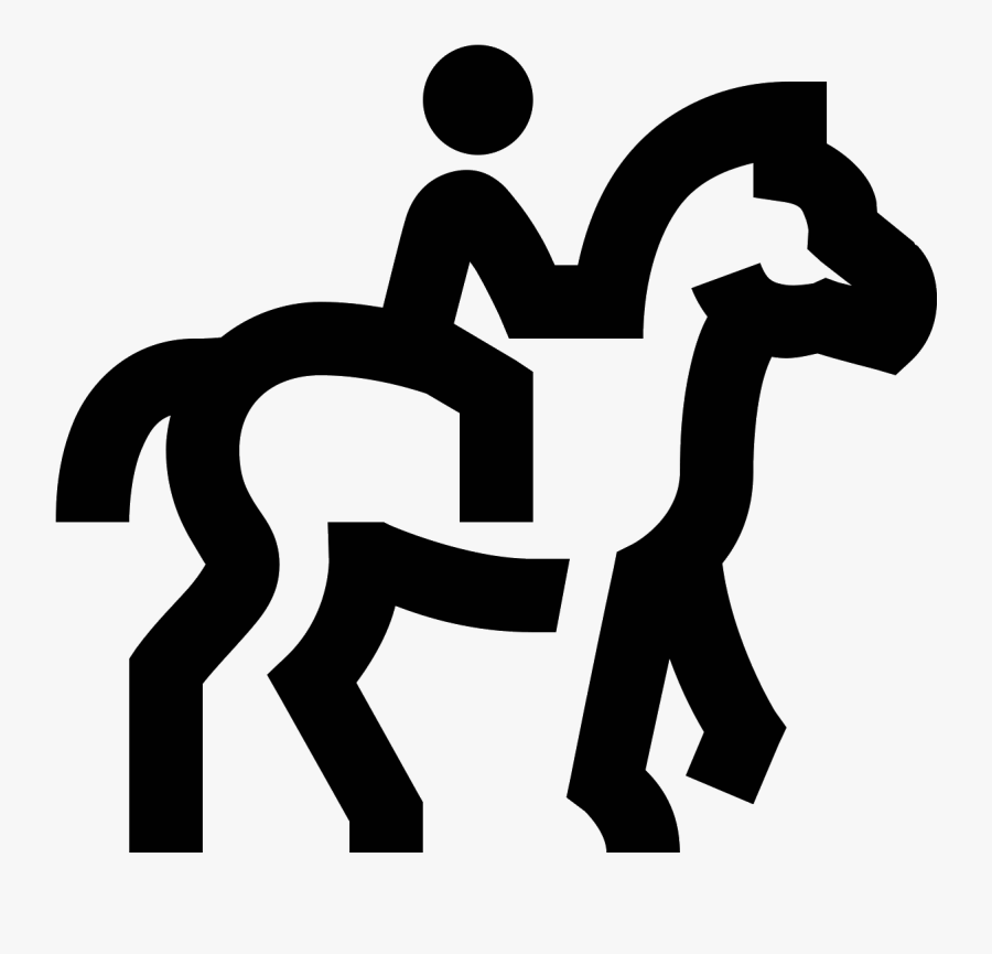 Vector Horses Horse Rider - Paseo A Caballo Icono Png, Transparent Clipart