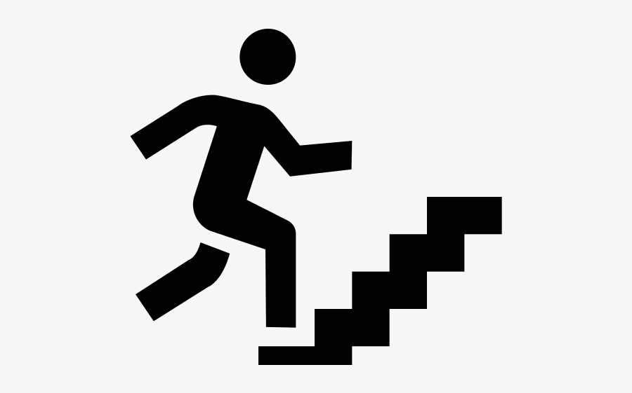 Stairs Clipart Success Stair - Icon Man Climbing Stairs, Transparent Clipart