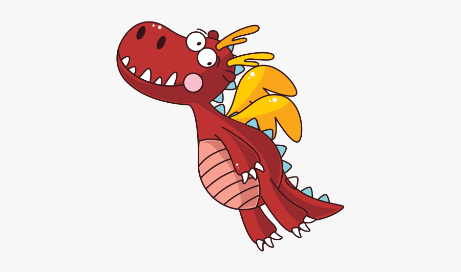 Dragon Clip Fairytale - Stickers Dragon Enfant, Transparent Clipart