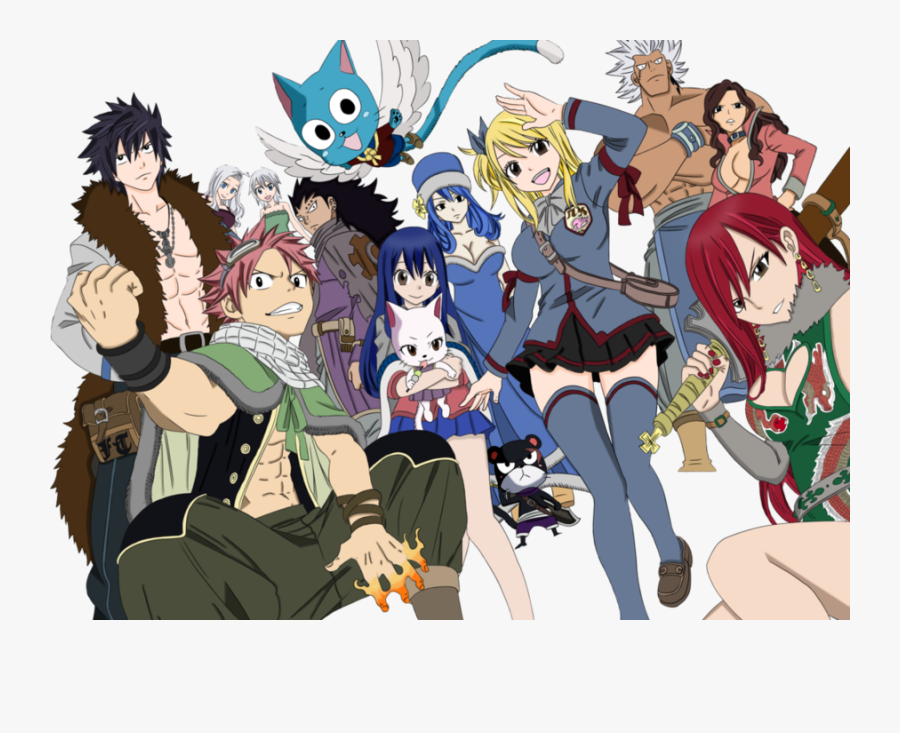 Download Fairy Tail Group Png Clipart Juvia Lockser - Anime Fairy Tail Group, Transparent Clipart