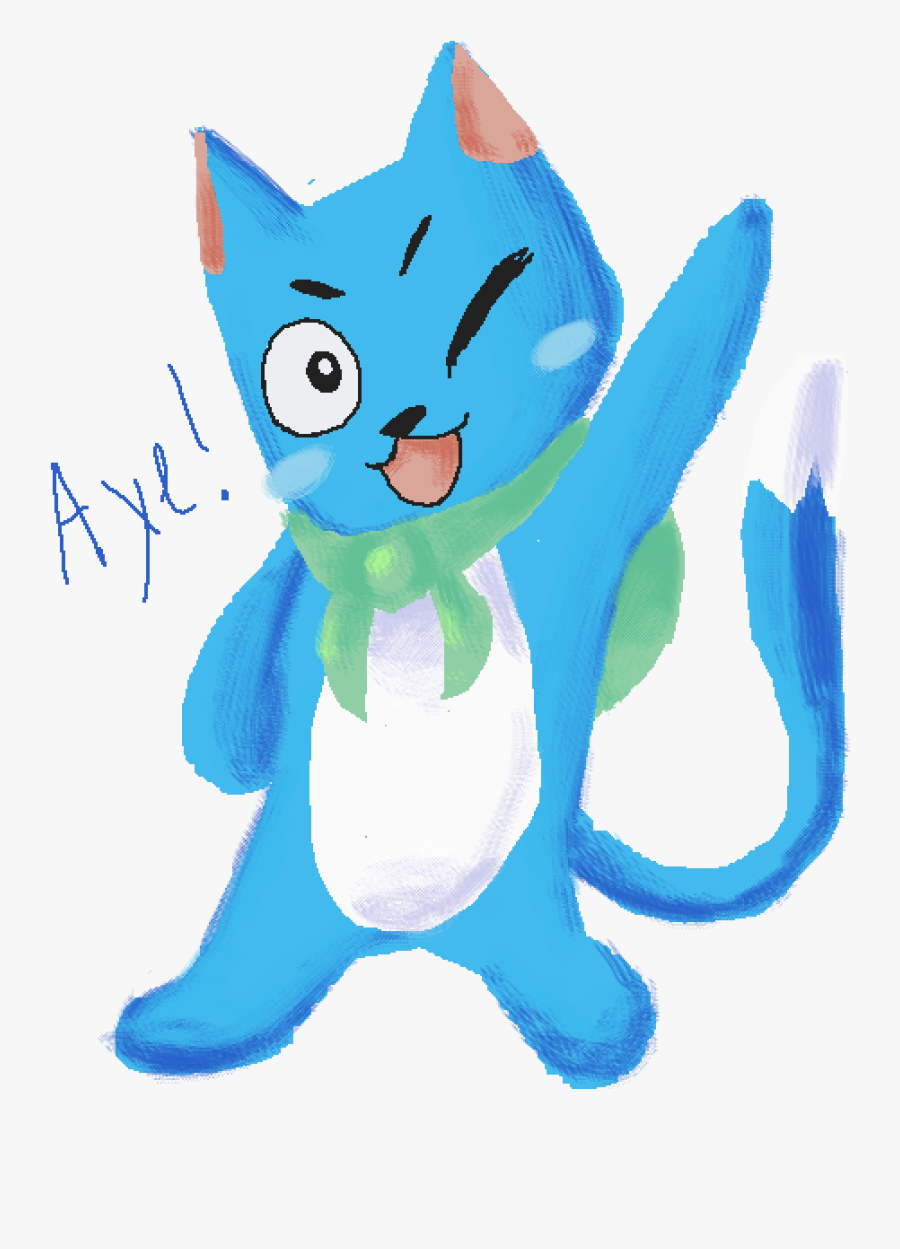 Happy From Fairy Tail - Cartoon, Transparent Clipart