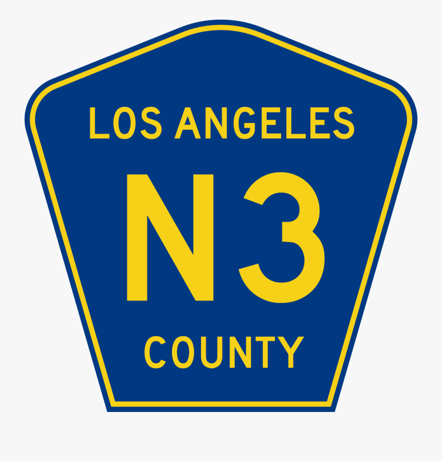 Roadsign Vector State California Route - Los Angeles, Transparent Clipart