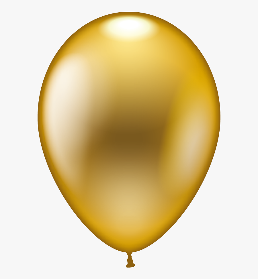 100 Balloons Metallic Gold - Balloon, Transparent Clipart