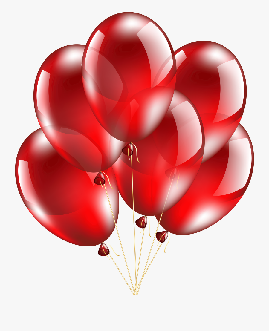Red Balloons Transparent Png Clip Art Image - Transparent Background Red Balloons Png, Transparent Clipart