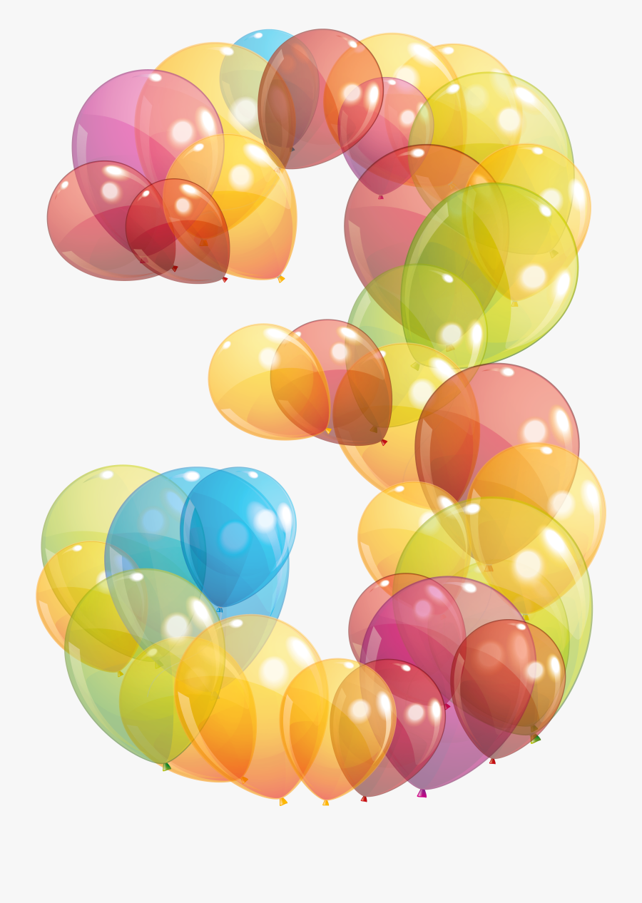 Balloon Numbers Png, Transparent Clipart