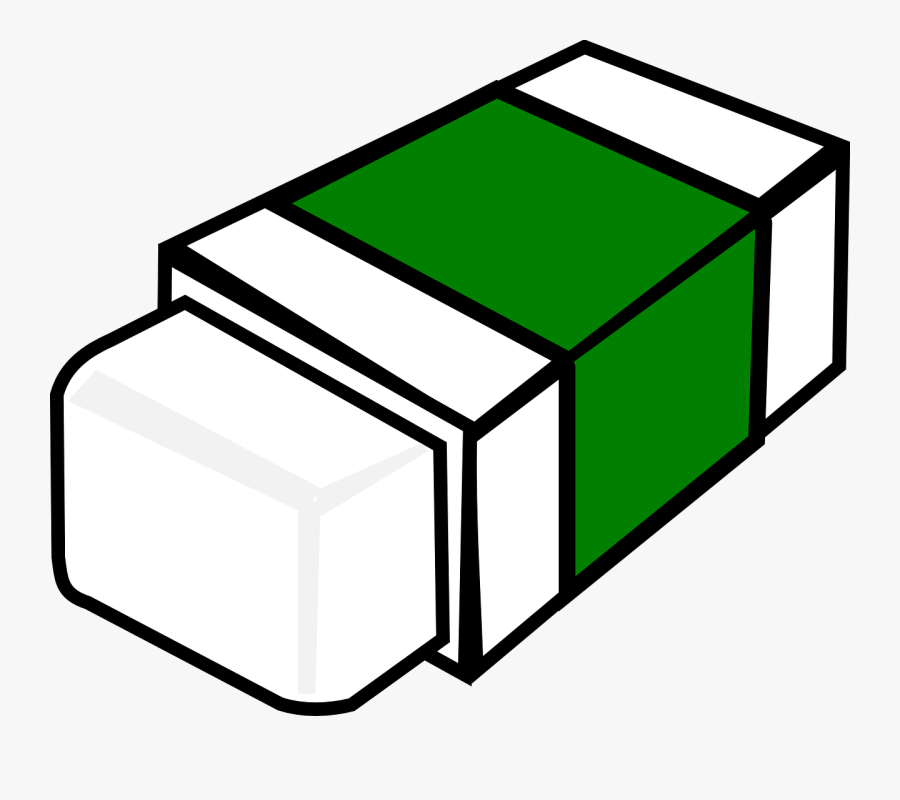 Eraser, Rubber, Green, Undo, Office, School, Sketch - Eraser Clipart, Transparent Clipart