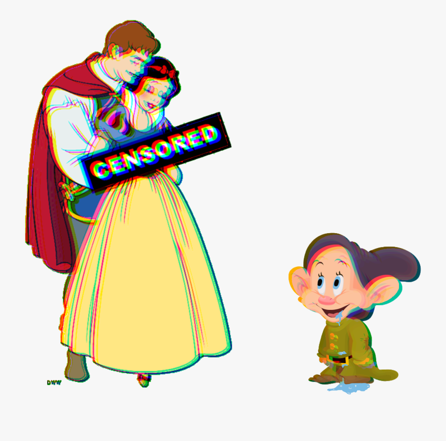 #ftestickers #censored #glitch #cartoons #blancanieves - Snow White And Prince, Transparent Clipart