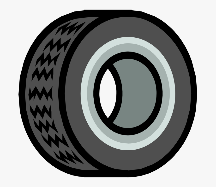 Vector Illustration Of Modern Pneumatic Rubber Tire - Tire Clip Art, Transparent Clipart