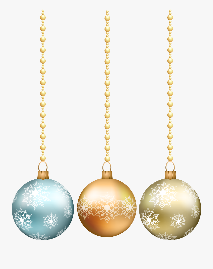 Hanging Christmas Balls Png, Transparent Clipart