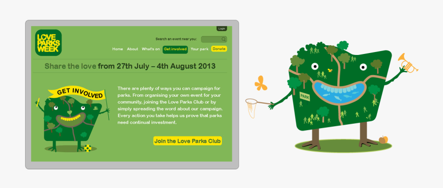 Character Designed For "love Parks Week - Love Parks, Transparent Clipart