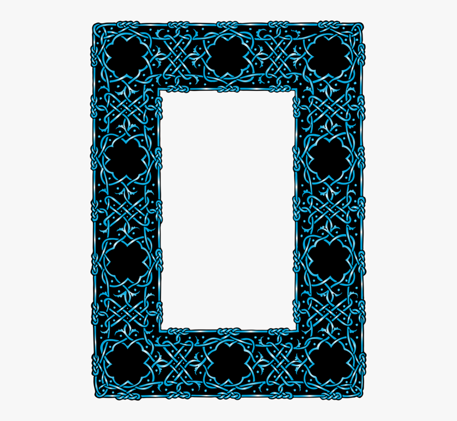 Transparent Hanging Ornament Clipart - Celtic Knot Border Gold, Transparent Clipart