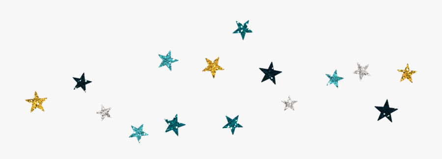 #stars #glitter #blues #metallic #scatter #night #celestial - Unicorn And Rainbow Wall Decals, Transparent Clipart