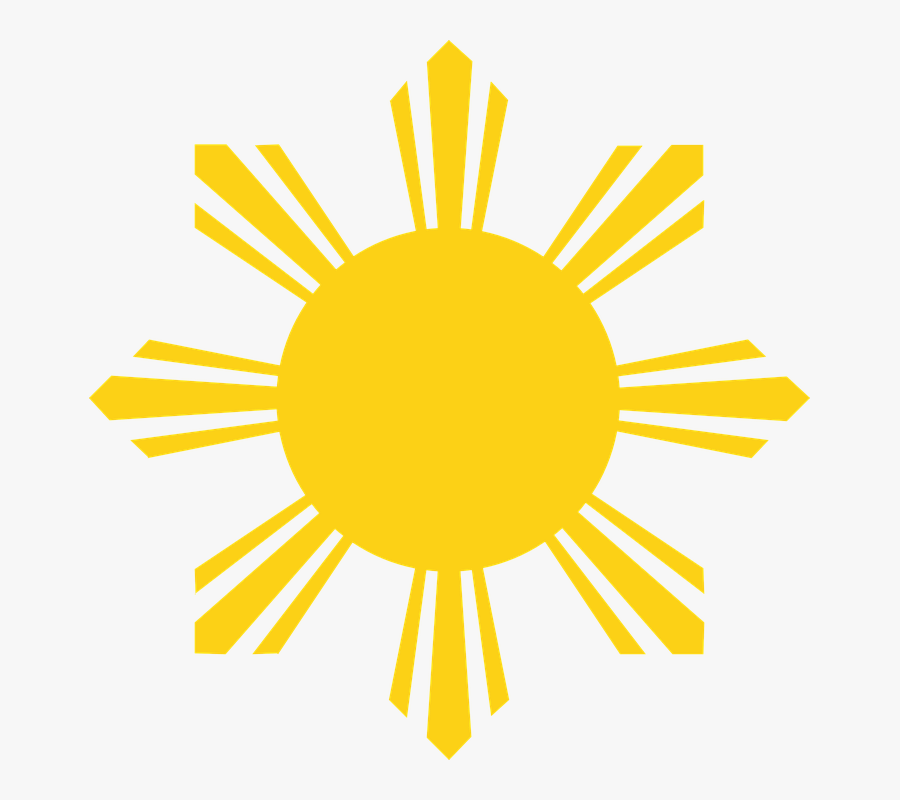 Transparent Sun With Rays Clipart - Philippine Flag Sun Face, Transparent Clipart